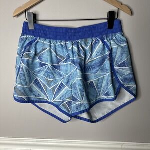 Champion Running Shorts Women's Sz Large Built In Pants Lightweight Blue Gym